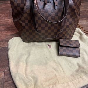 LOUIS VUITTON DAMIER WESTMINSTER GM PURSE AND WALLET COMBO